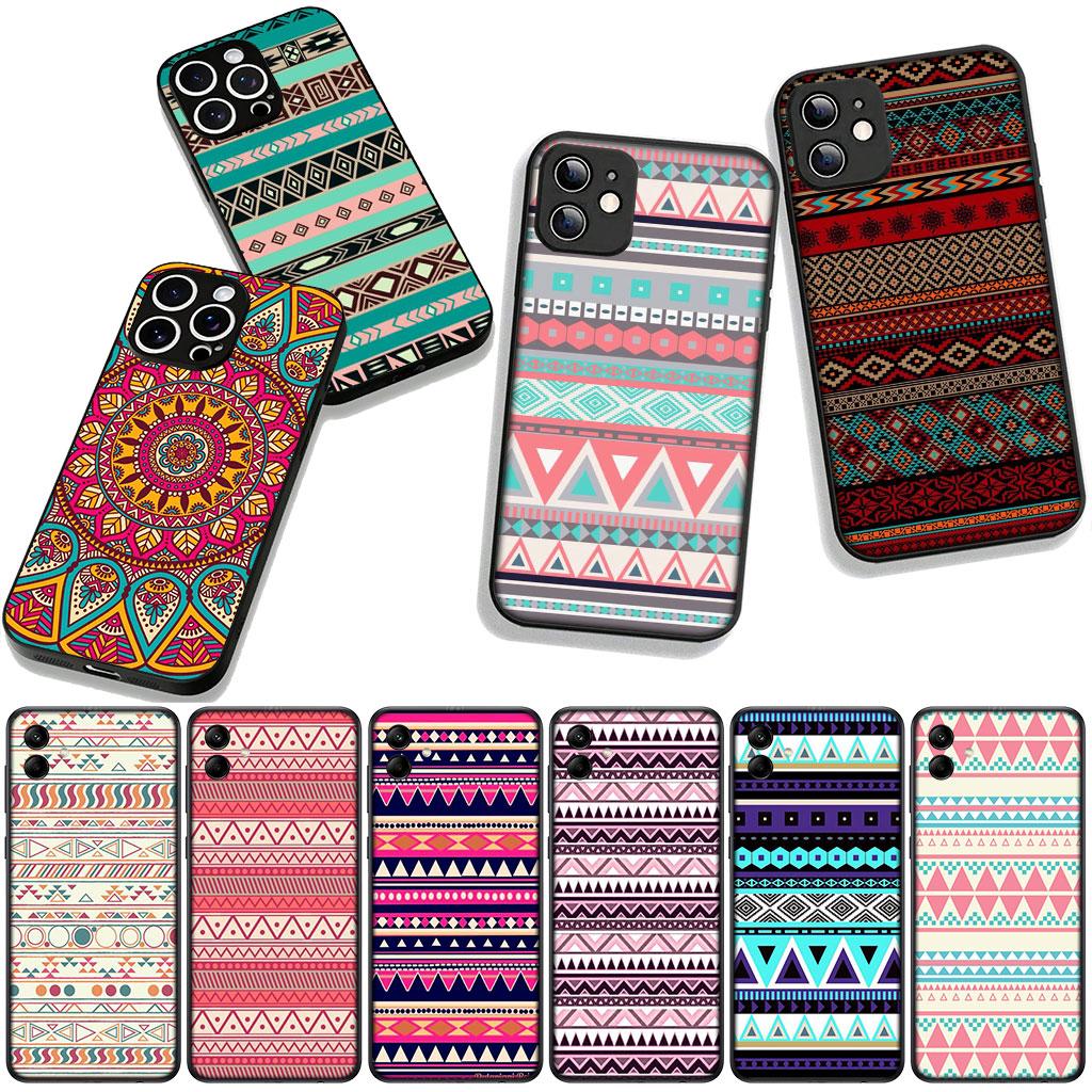 Aztec Tribal Tribe Colorful Flower Phone Cover Case for Apple iPhone 17 16 11 Pro XS Max XR 6 7 8 Plus + 16E SE Casing