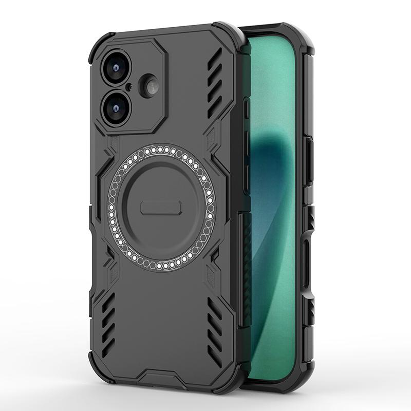 KEYSION Hollow Heat Dissipation Case for MagSafe for iPhone Air Silicone+PC Magnetic Cooling Shockproof Phone Cover for iPhone 17
