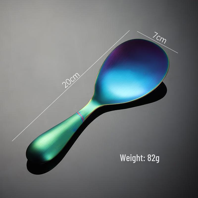 ZISIZ Iridescent Stainless Steel Serving Spoons, Set of 3
