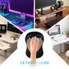 PhyiFlbey Mouse Pad with Wrist Integrated Wrist Massage Dot Pain Relief for Wrist Memory Black Support, Rest, Design, Pain, Foam, Ergonomic, Non-Slip,