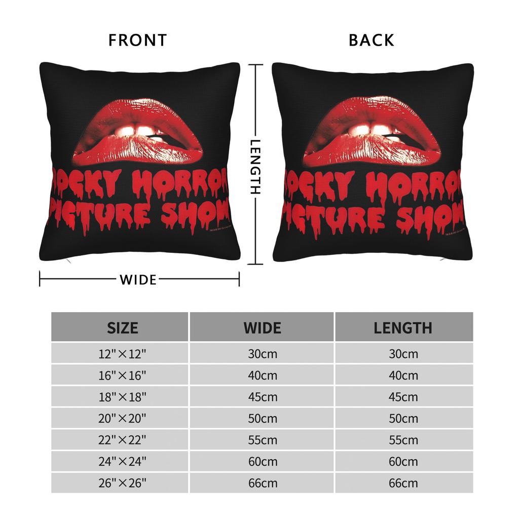The Rocky Horror Picture Show Lips Logo Pillow Case Comfy Pillow Cover Retro Trendy Pillowcases For Living Room Chair