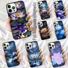 Custodia morbida per telefono con fiori blu e bianchi di loto per iPhone 17 Air 16e Pro max 15 Pro 13 14 Plus 11 12 MagSafe Magnetica Coque