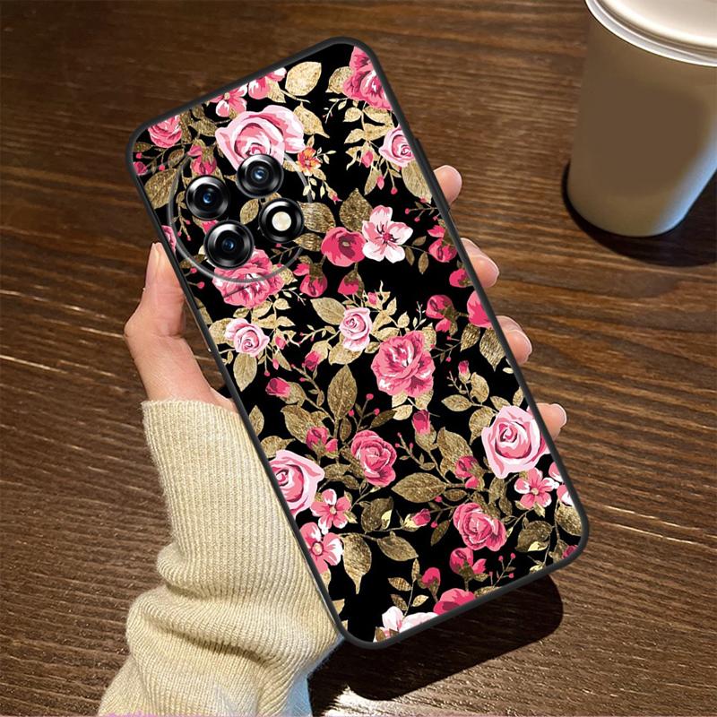 Floral Chic Roses Tulips Garden Case For OnePlus 15R 13R 12R 10R 8T 10T 13T 15 13 12 11 9 10 Pro Nord CE 5 4 3 2 Lite N20 N30