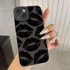 Luxury Fashion Lip Print Phone Case for iPhone 16 15 14 13 12 Pro Max 11 14 Plus 8 7 Plus SE 2020 SE2022 Casing Shockproof Bumper Fundas