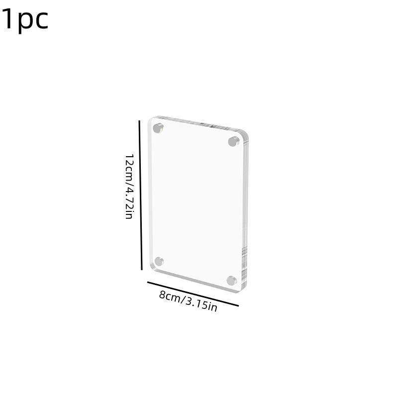 1/6Pcs Transparent Acrylic Photo Frames Universal Double Sided Magnetic Picture Frame Wall Mount for Home Decor Living Room Display Hold Family Photos