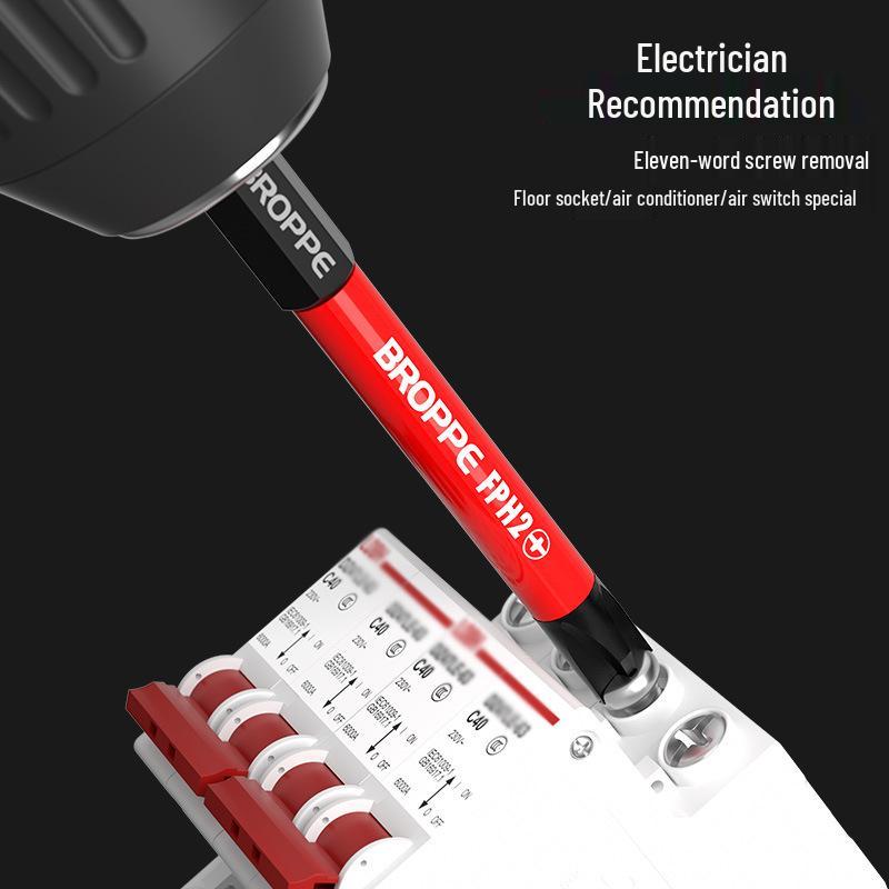 Verbesserter magnetischer, rutschfester Elektriker-Schraubendreherbit für Luft- und Schalttafelschalter