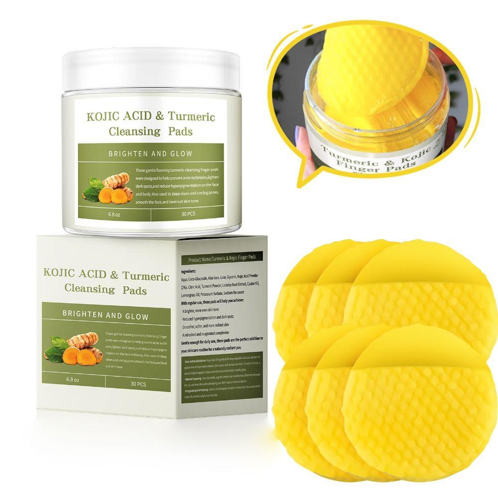 

with Pocket Style Turmeric Cleansing Pads for Facial Cleansing Spa Sponges 25PCs