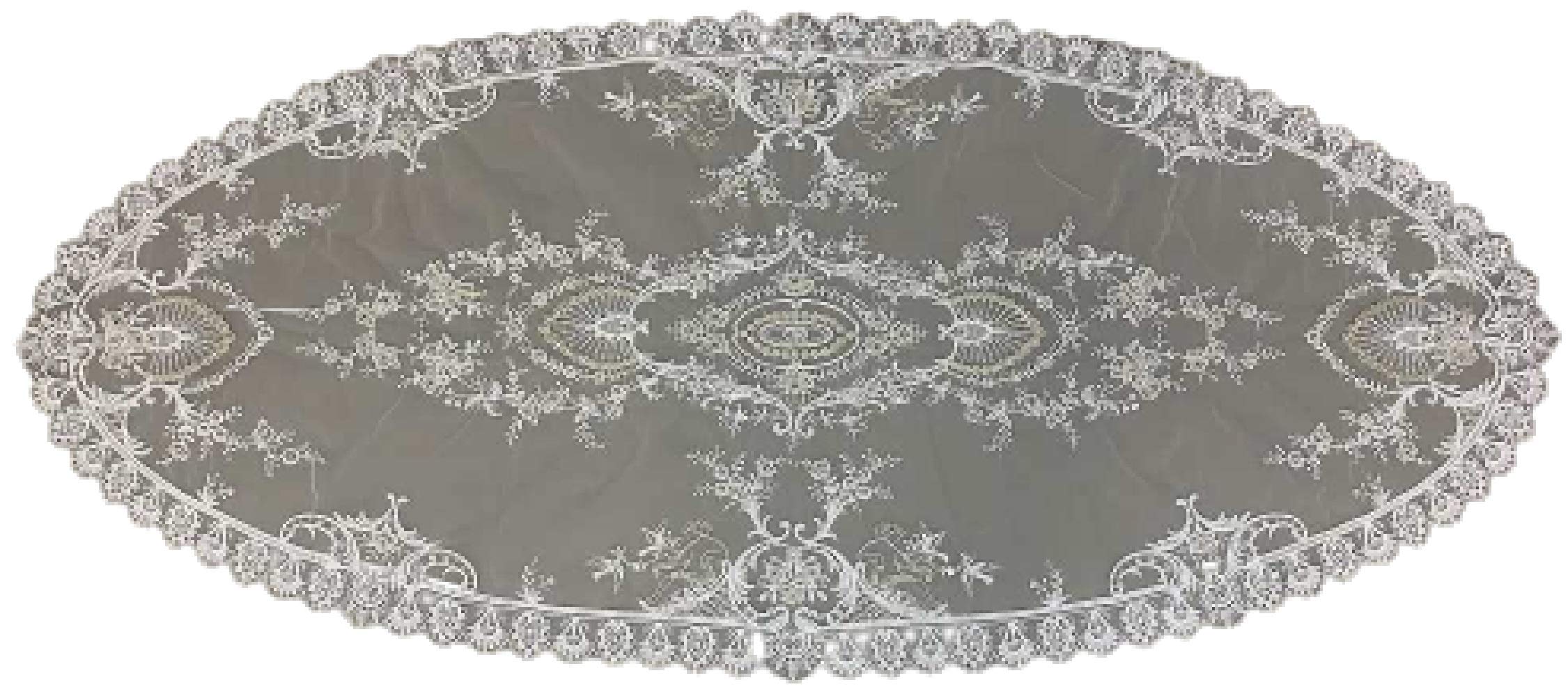 Элегантная внутренняя французская кружевная центральная скатерть на стол, Белая, 60 x 135 см, Кружевной салфетка-скатерть, 12501TC