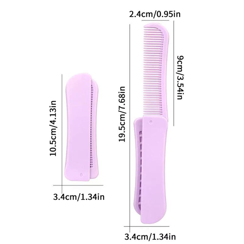 Portable Travel Folding 2-in-1 Brush Anti-static Styling Comb Professional Hair Styling Tool Special For Real Hair Wigs