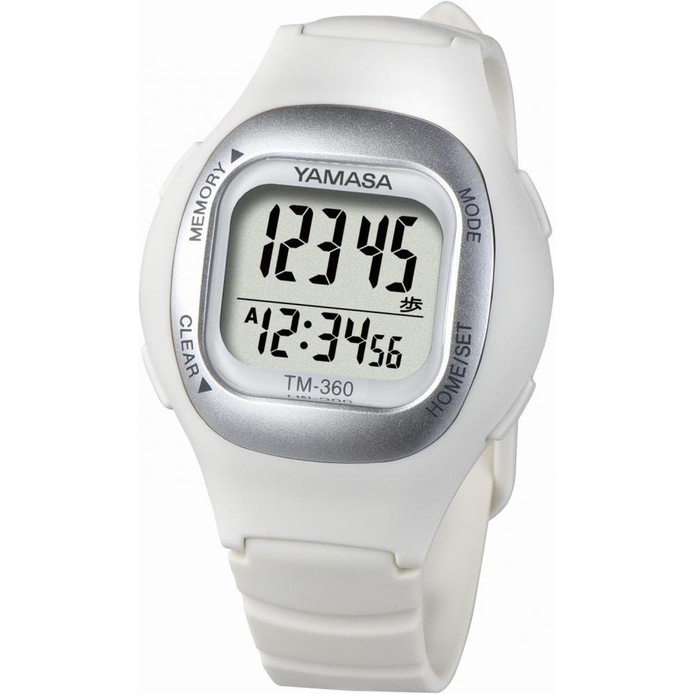 Yamasa Watch Instrument Watch Pedometer  Watch Manpo  White [wristWatch Pedometer] Tm 360w