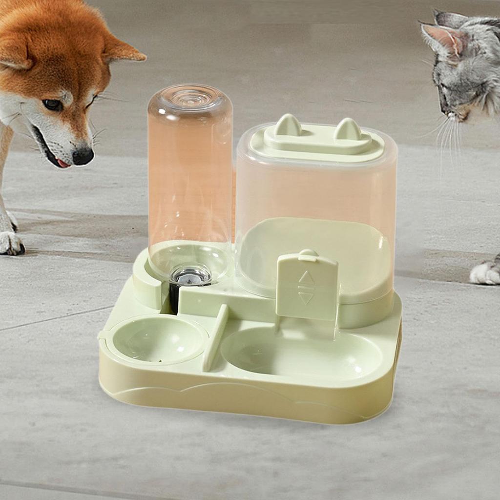 Double Bowl Automatic Pet Bowl Feeder Water Dispenser