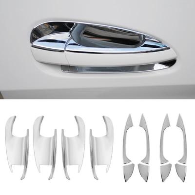 1 Satz 8 Stück Außentürgriff Türschüssel Rahmenabdeckung Zierleiste Schutz Silber Chrom für Mercedes Benz ABCE Klasse