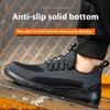 Herren Sicherheitsschuh Sicherheit Anti-Smash Anti-Puncture Herren Stahlkappenschuhe Durchstichfest Unzerstörbar Herren Arbeitsschuhe