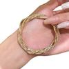 Double Ring Multi-layer Rhinestone Geometric Wrap Bracelet - Light Luxury Fashionable Versatile Piece