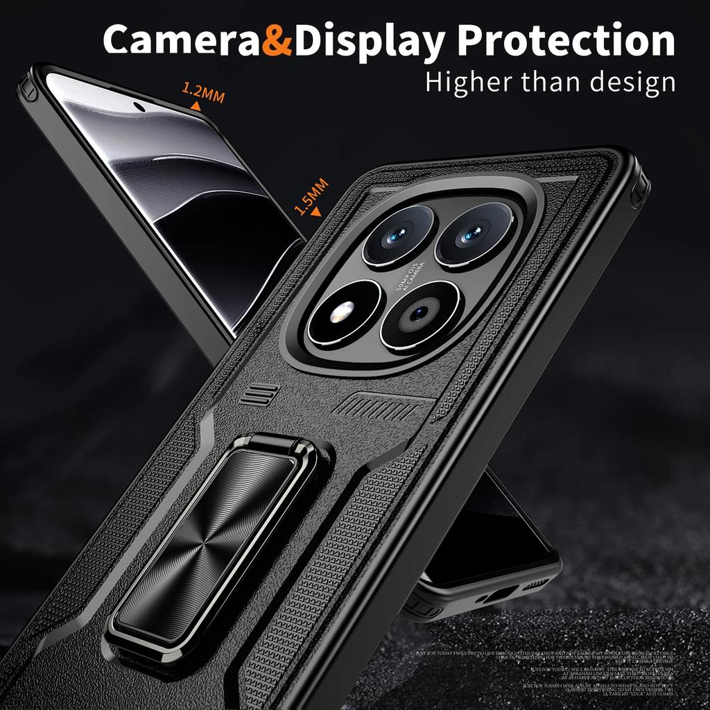 Magnetic Kickstand Case For Redmi Note 14 13 12 14C 13C 12C 11A 13R Xiaomi 14T POCO M6 X6 Pro 4G 5G Shockproof Armor Phone Cover