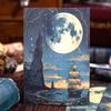 Livro DIY Colagem Castelo Iluminado pela Lua: Decoração de Fundo para Diário Retrô