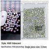 Super Shiny Nail Art Rhinestones: Clear White AB Color, Flat-Back, Various Sizes Round Decorations