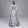 Halloween Costume Women Ghost Bride Dress Cosplay Outfit With Headpiece Vintage Ethnic Style