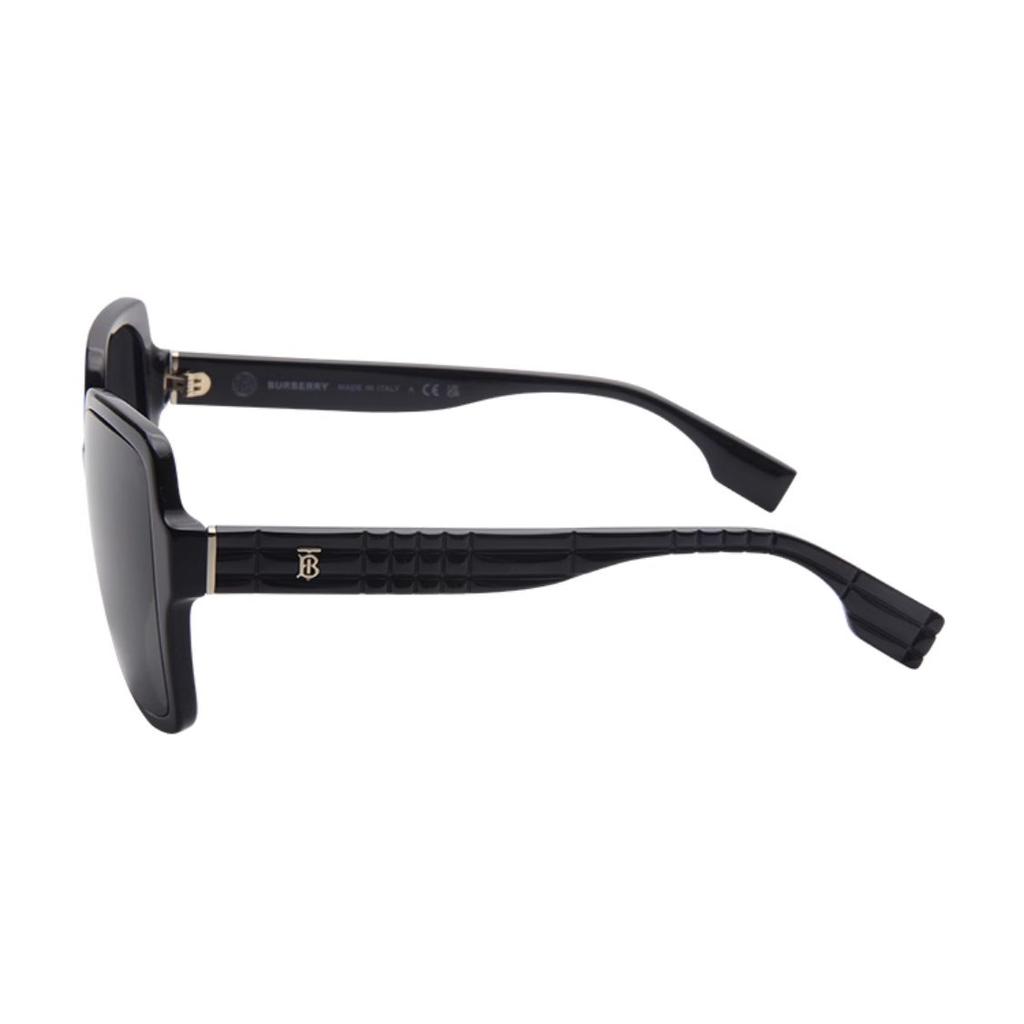 Burberry Logo Irregular Frame Sunglasses Unisex Sunglasses Black BE4379D-300187