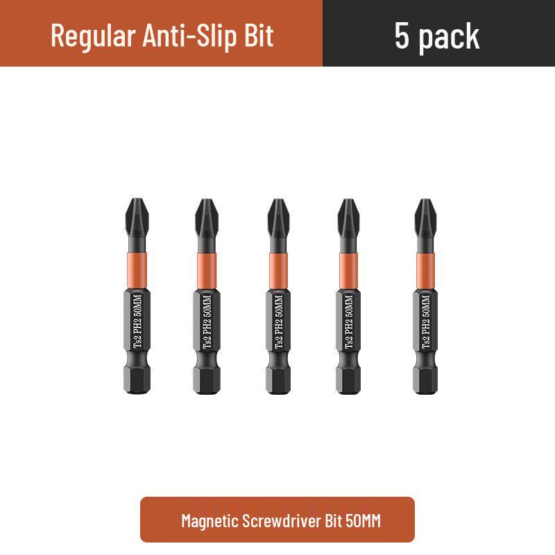 Tungsten Steel Anti-slip Phillips Screwdriver Bit Set - Super Hard, High Hardness, Strong Magnetic, for Electric and Hand Drills.
