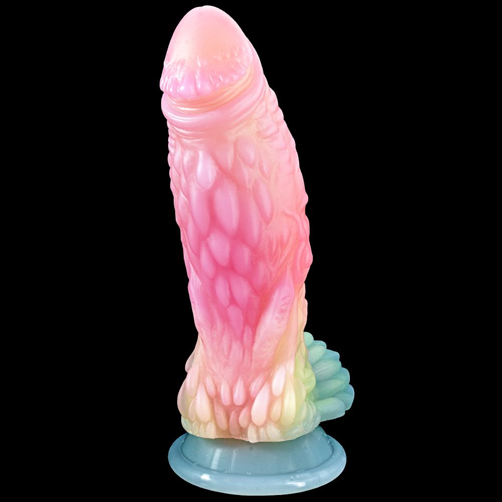 Candy Color Luminous Dildo Fluorescent Mixed Color Dildo Soft Alien Anal Plug Potřeby pro ženy pro dospělé sexuální hračky Tekuté