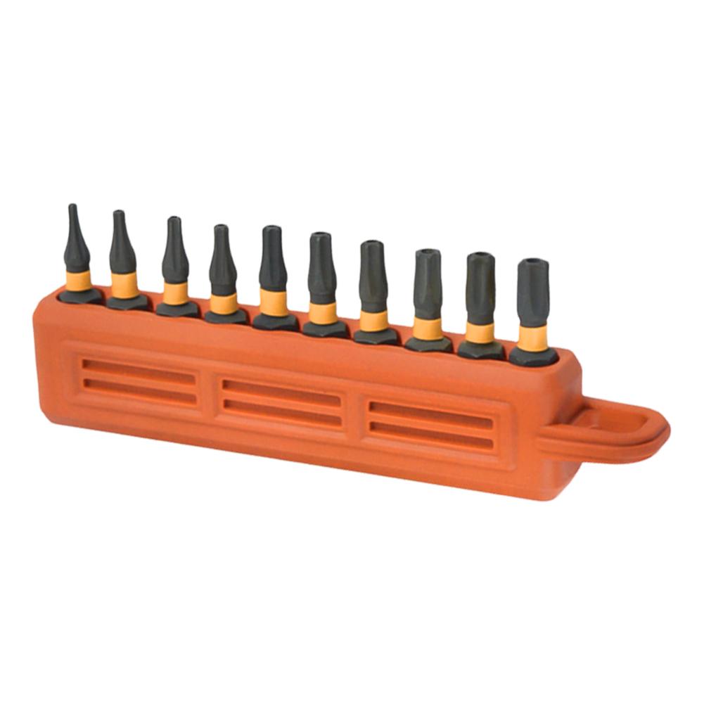 Screwdriver Bit Holder with Carabiner Screwdriver Bit Storage Organizer Plastic Drill Bits Storage Case for Workers