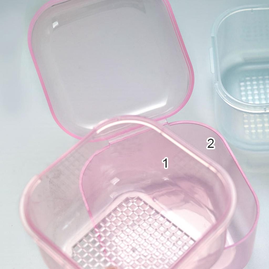 Nail Tools Storage Box Organizer Nail Tools Sterilizer Box Plastic Nail Drill Bit Disinfectant Container Manicure Tools