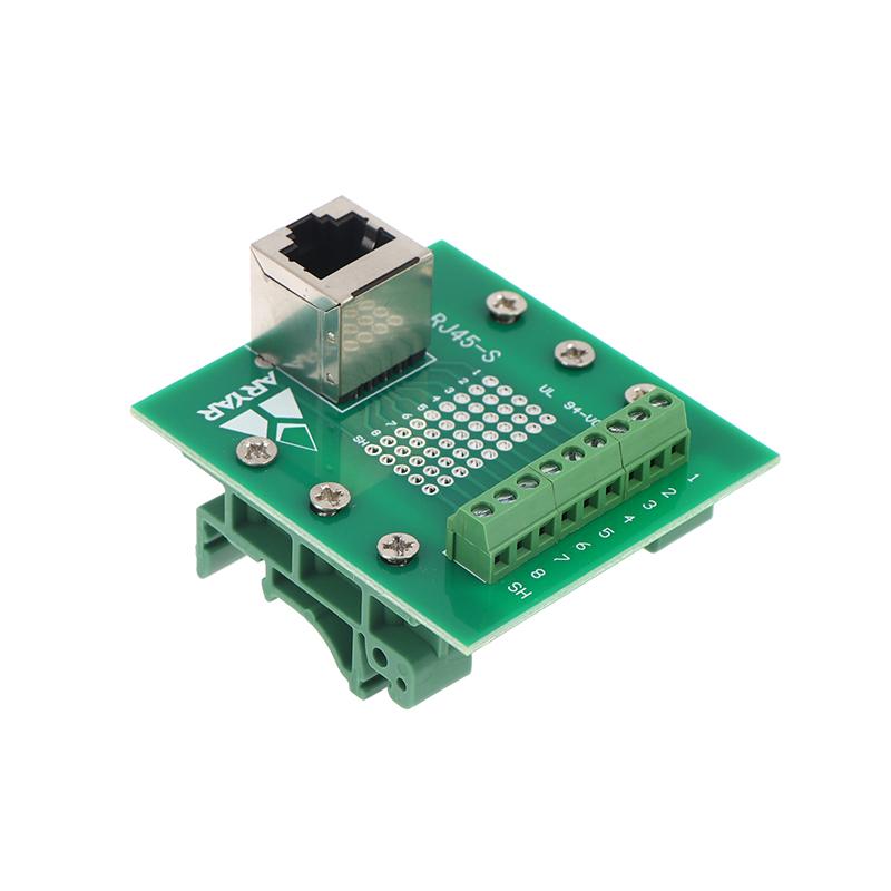 Rj45 Adapter Terminal Cat5E Cat6 Adapter Board Network Port Din35 Guide Rail Installation Accessories