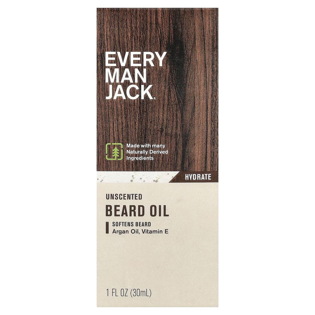 Every Man Jack, Beard Oil, Unscented, 30ml (1fl Oz)