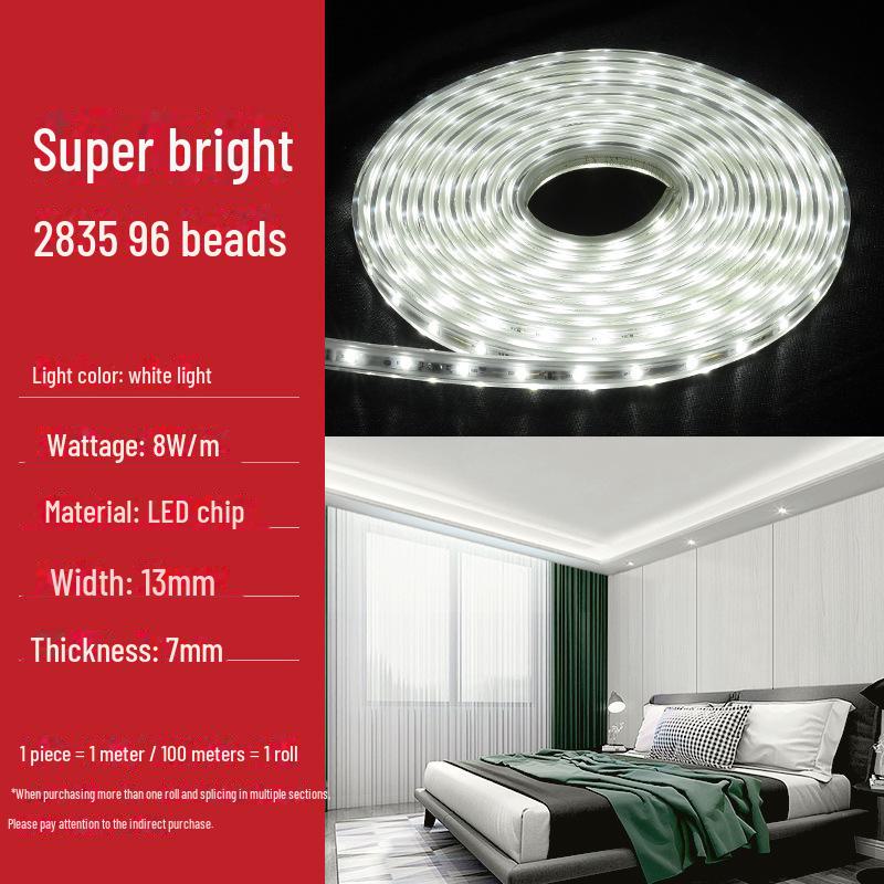 FSL LED Light Strip: Super Bright, Waterproof, Energy-Saving, Wire-Free SMD Soft Lighting for Living Room Ceiling.