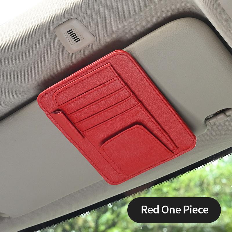 Car Sun Visor Organizer Multi-Pocket Auto Interior Accessories Pocket Organizer Car Document Storage Pouch Pen Holder