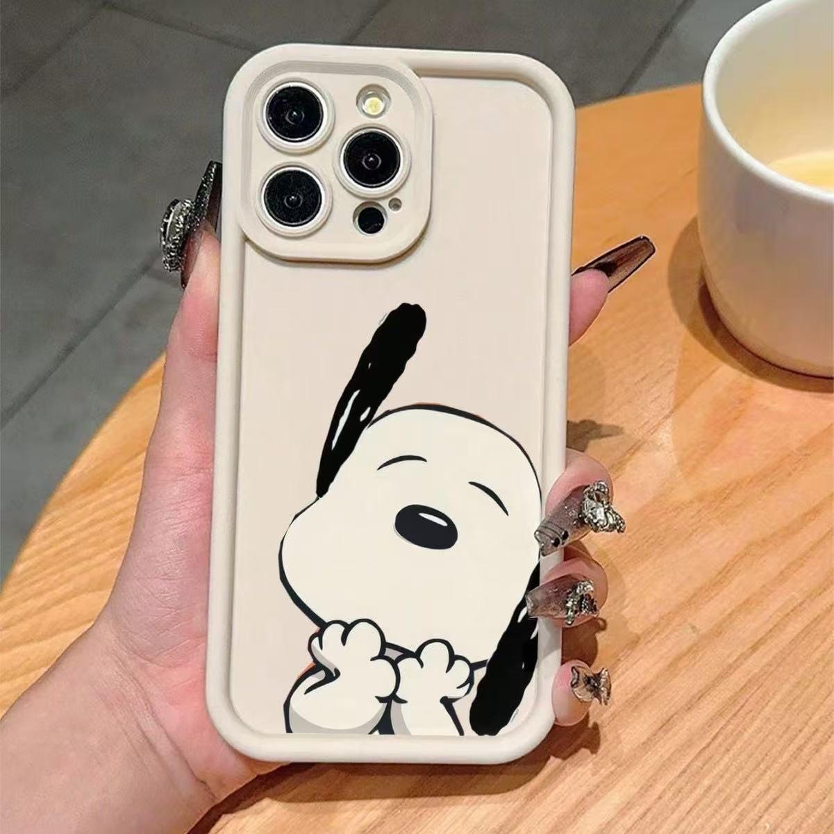 

Snoopy Cheek-Resting Case for iPhone 13/14/15 Pro/16 Pro Max - Drop-Proof for Apple 17 iPhone 12