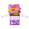 Mother‘s Day Father’s Day 3D Flower Bouquet Card Greeting Blessing Card Gift Box for Mom Dad with Message Card and Envelope