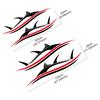 2pcs/set Fish Stripes Style Car Decals for Vehicle Car Boat RV Campervan Caravan Motorhome Window Decorate Waterproof Vinyl