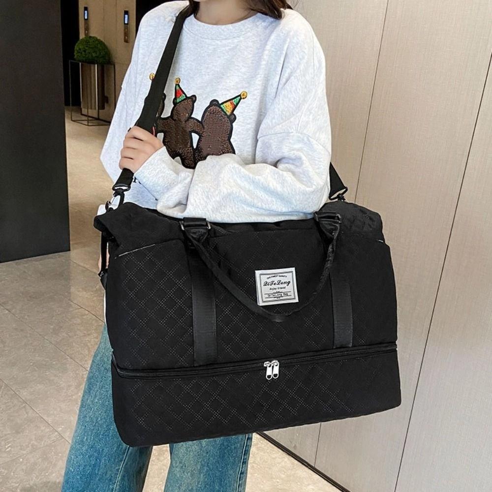 Wet Dry Separation Sports Fitness Bags Oxford Storage Handbag Portable Carry On Travel Bag  Outdoor