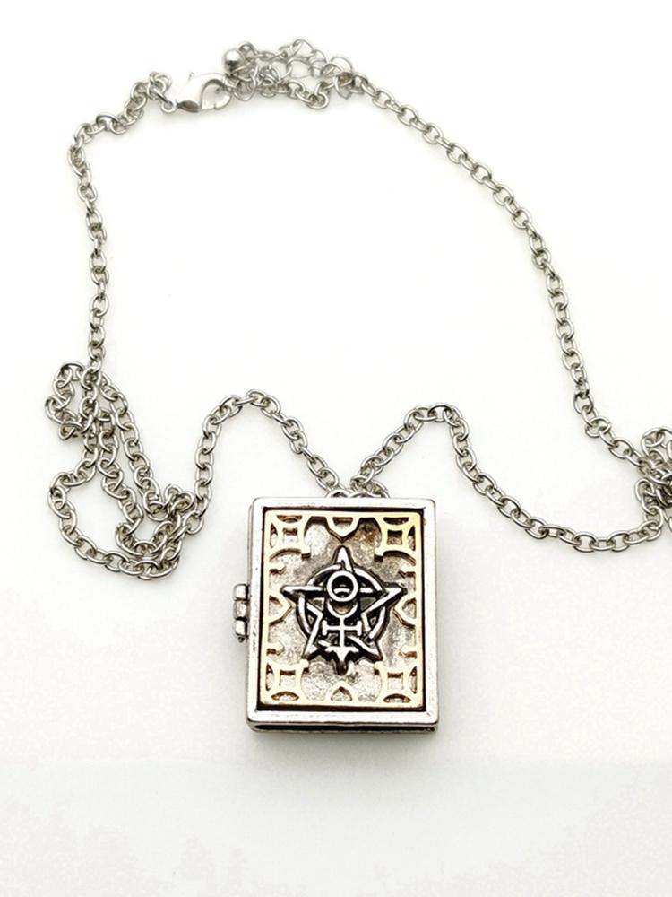 2026 Necklace Punk Retro Magic Book Hidden Skull Funny Dark Necklace Female Jewelry Pendant Necklace for Women