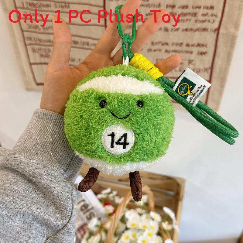 Billiards Plush Toy Keychain Cute Cartoon Doll Backpack Pendant Gift Holiday
