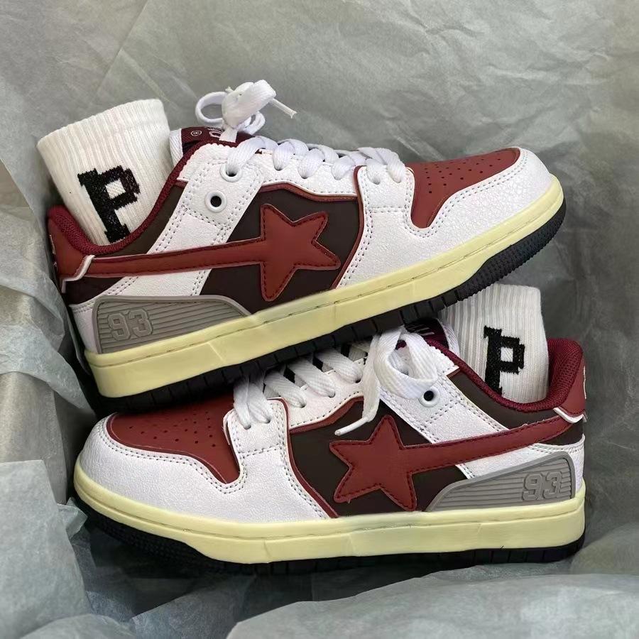 

Мода Новый бренд Дизайн Женщины Мужчины Хлеб Обувь Широкая подошва Пары Унисекс Толстые кроссовки Хип-хоп Спортивная обувь 44 красный