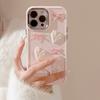 Pink Love Bow 17promax Mobile Phone Case Iphone16 Electroplated Stereo 11 Suitable for Apple High-quality Mobile Phone Case