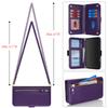 Zipper Multi-Card Wallet PU Leather Case for 16/17 Pro 15 14 Max Shockproof 360 Protection Luxury Design Front Pocket Phone Grip