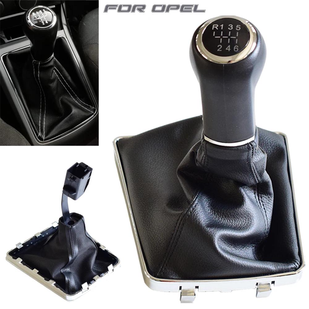MT 5/6 Speed Gear Lever Shift Knob Leather Boot Case Collar For OPEL ASTRA III H 1.6 VAUXHALL 2004 2005 2006 2007 2008 2009 2010