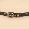 This Is A Slim, Personalized, Simple and Casual Belt with A Pin Buckle and Trendy Printed Fashion Strap, Measuring 1.9cm