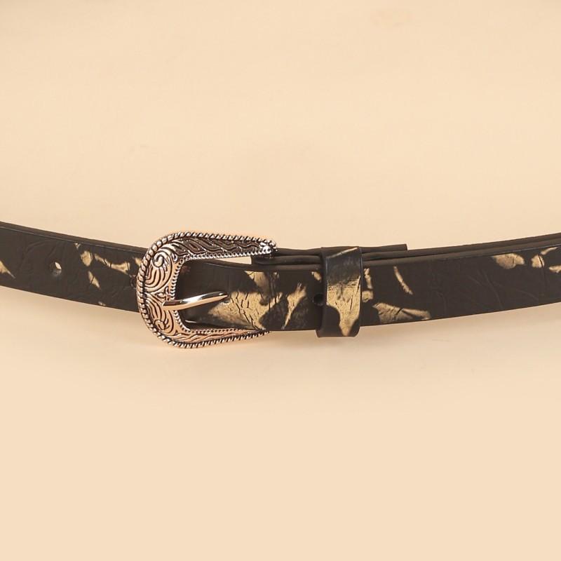 This Is A Slim, Personalized, Simple and Casual Belt with A Pin Buckle and Trendy Printed Fashion Strap, Measuring 1.9cm