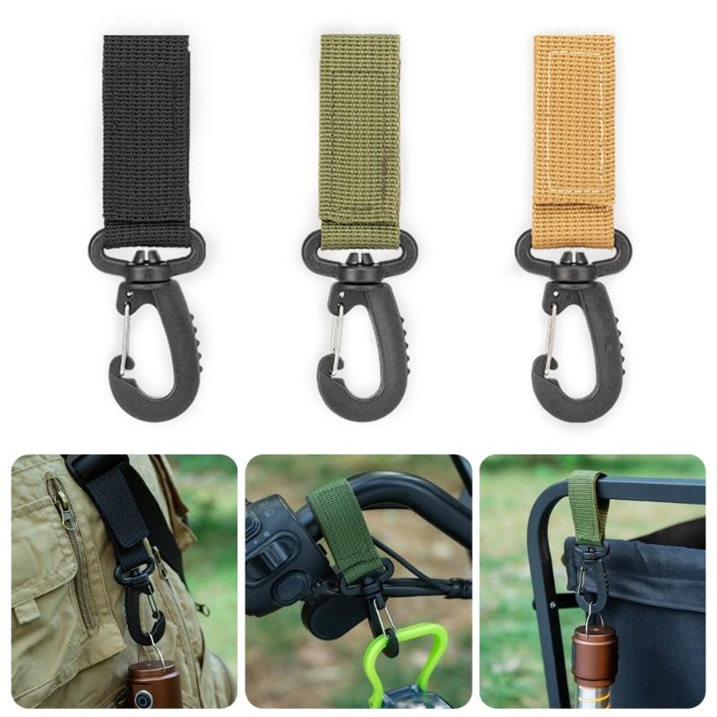 4Pcs Tactically Hanging Buckles Nylon Webbing Buckles Strap Clip Carabiner Belt Clip Outdoor Buckles Strap Easy to Use