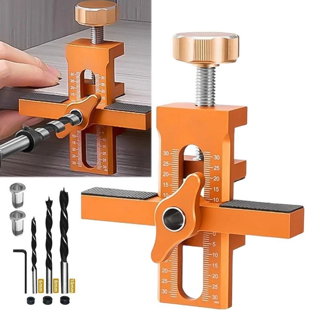 6/8/10mm Cabinet Door Installation Positioner Rebounder Punched Mounting Jig Wardrobe Installation