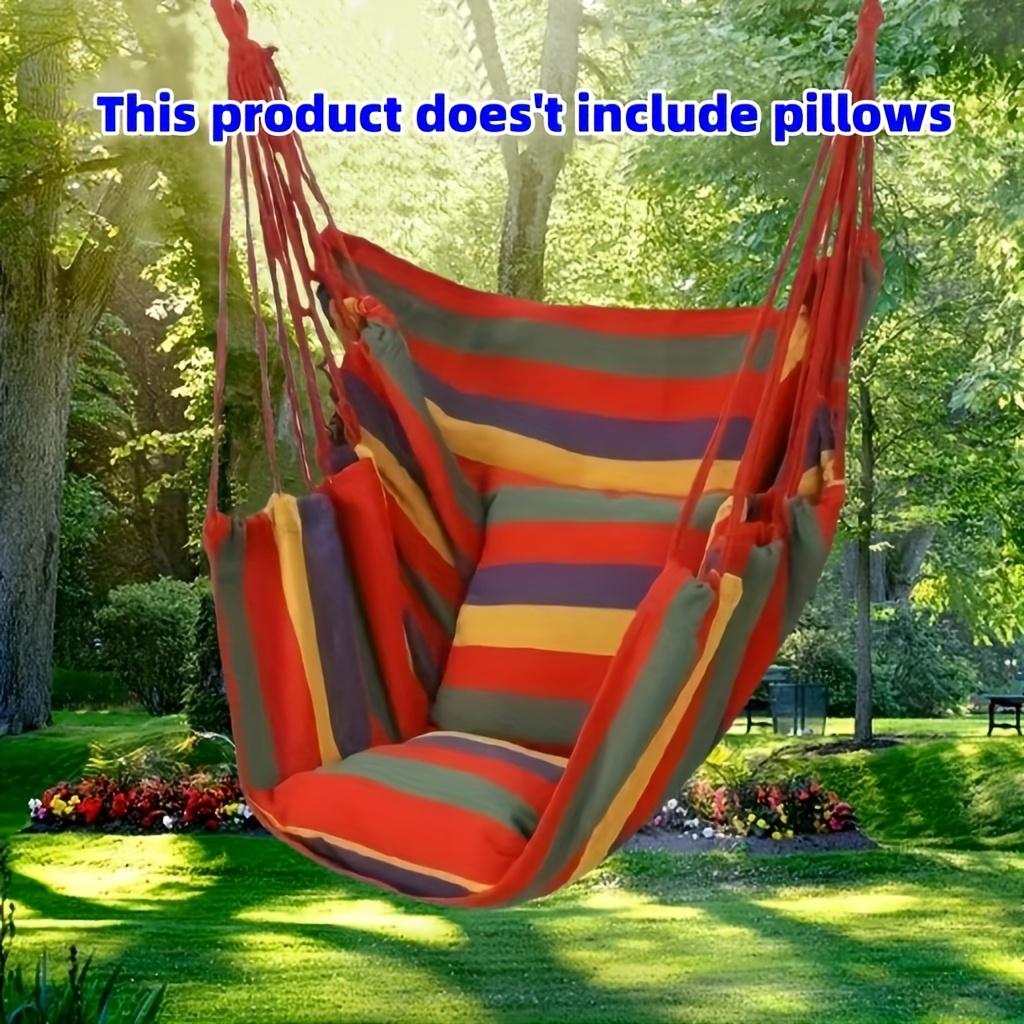 Portable Outdoor Hammock, Swing Chair, With, Swing Hanging Chair, Sturdy Cotton Cloth Hanging Chair, Comfortable