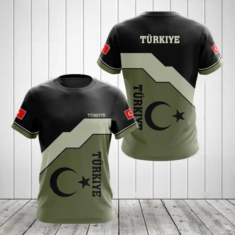 Turkey Flag Sports Quick-dry Breathable Men Women T-Shirt Outdoor Street Football Jersey Team Match Summer Short Sleeve