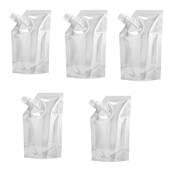 1 sada 350ML/500ML/200ML/100ML/1000ML Sáček na likér Potravinářské průhledné PET láhev na alkohol Skrytá pitná taška s nálevkou Kuchyňské nástroje