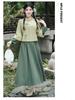 Podzimní/Zimní Retro Vyšívaný Tang oblek Hanfu Cheongsam Dvoudílný set