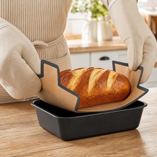 Silicone Toast Baking Mat, Non Stick Bread Loaf Pan Liner, Reusable Oven Pad for Baking, Heat Resistant Baking Mat
